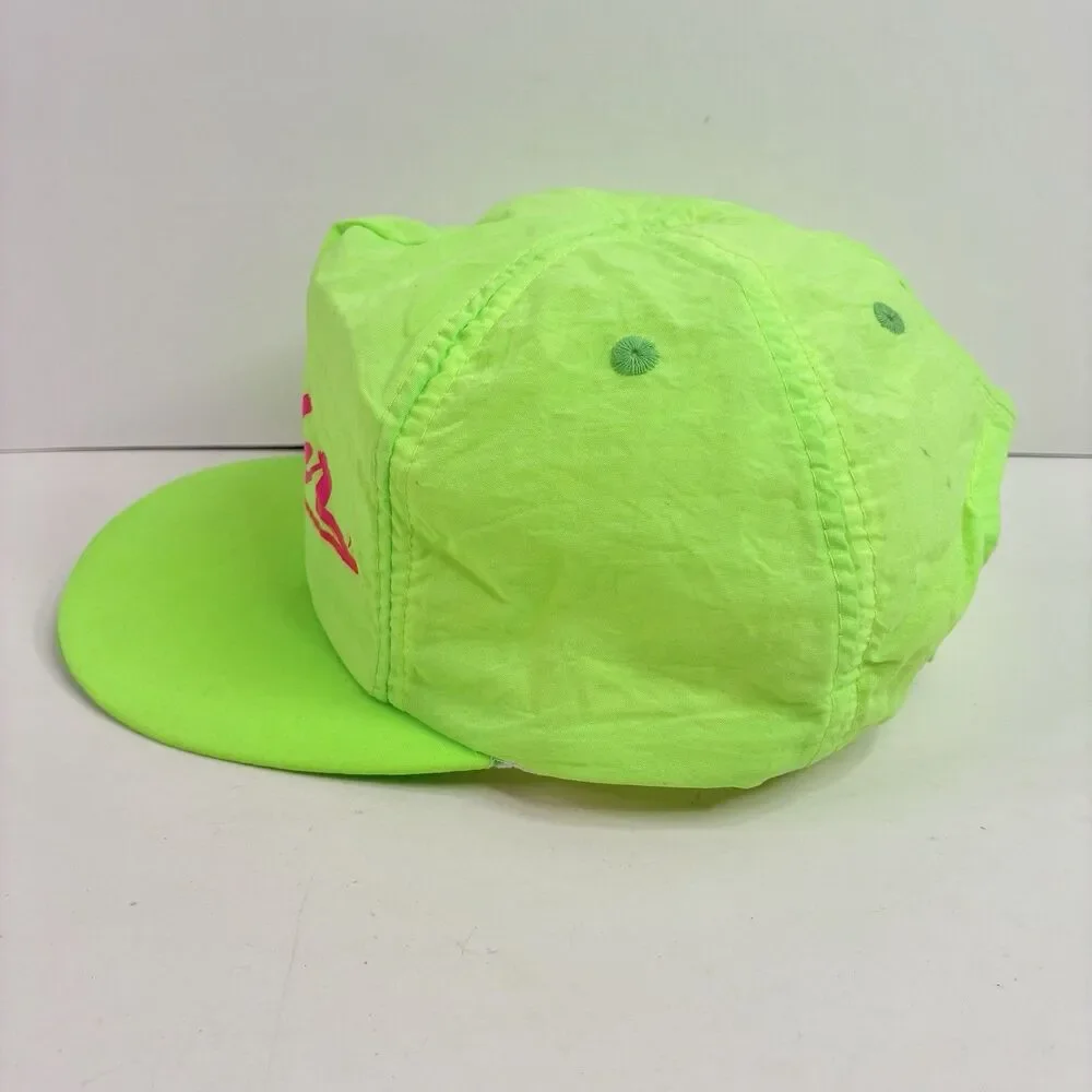 Vintage Original 90s neon green nylon Days of Thunder Movie Promo Hat *READ*